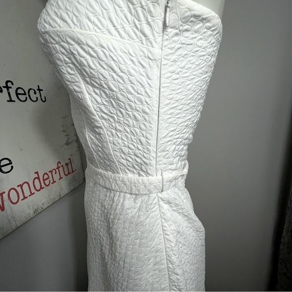 Piazza Sempione Italy Seersucker lined strapless cocktail dress - Picture 6 of 12